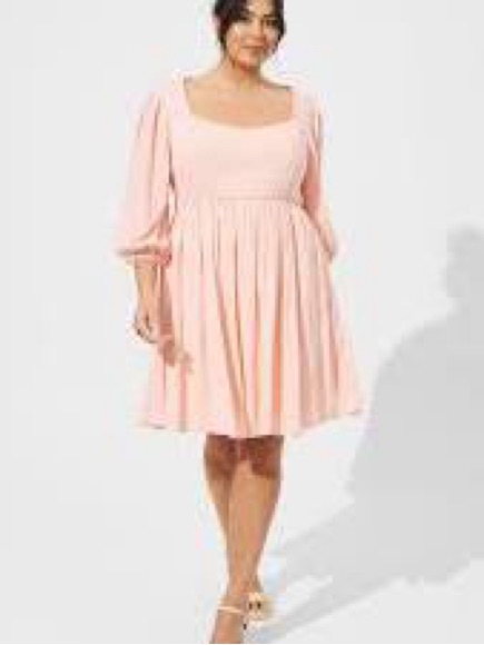 Torrid Mini Wash Gauze Open Back Skater Dress
